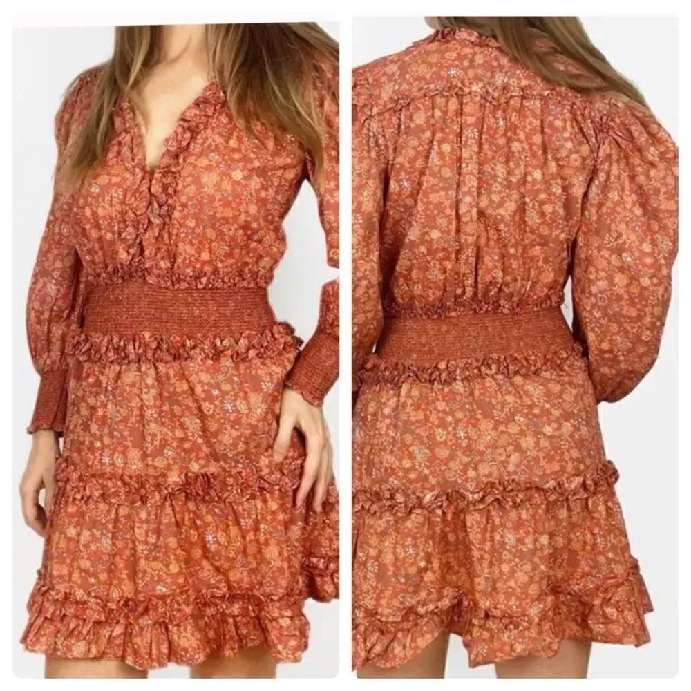 House of Harlow 1960 Wallis Rust Dress SMALL NWT